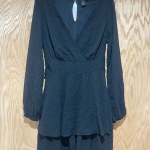 Chic Black Long Sleeve Dress